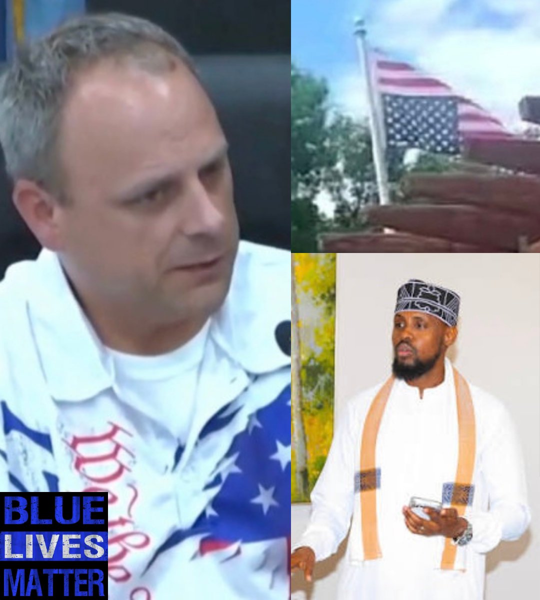 bluelivesmtr's tweet photo. St. Cloud councilman Scott Brodeen just unloaded on the upside down American flag at a Somali Independence Day party.

A resident tipped him off about the July 3 event at Lake George. He drove over himself and found Old Glory flying union down. Police already had a stack of complaints and fixed it. Brodeen did not hold back at the next council meeting.

“To the event organizers that were behind such a disgusting show of disrespect to a country that has given so much, it’s sickening.”

He then looked right at the politicians and candidates who showed up and did nothing. “Shame on you. We deserve better.”

The banner listed support from Democrat House hopefuls Abdi Daisane (bottom right) and Zachary Dorholt, Congress candidate Doug Chapin, and Senate candidate Peggy Flanagan. US Bank was a sponsor too.

Flying the flag upside down signals extreme distress under the Flag Code. Doing it on purpose at a public celebration of another country’s independence is pure contempt for the nation that took them in.

Real Americans stand up for the flag. These politicians stayed silent. Time to remember who actually loves this country.

Call out every elected official who sat there and did nothing.

#AmericaFirst #RespectTheFlag