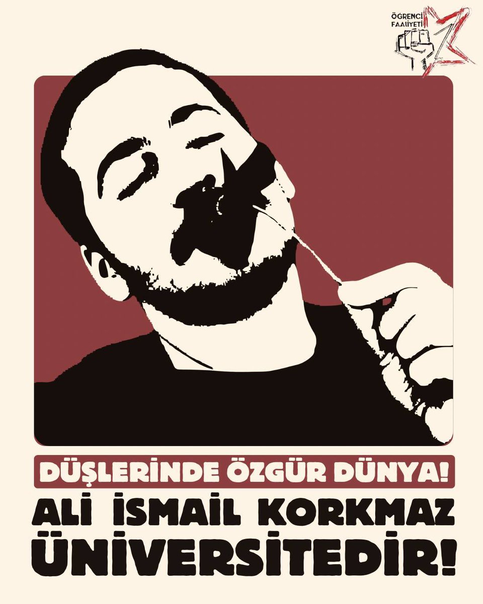 faaliyet24's tweet photo. ❗️13 yıl önce bugün Gezi İsyanında polis işkencesi sonucu katledilen Ali İsmail Korkmaz’ı unutmadık.

Üniversiteden büyüttüğümüz mücadelemizde adını yaşatacağız!

🗣️Ali İsmail Korkmaz Üniversitedir! https://t.co/1kQX49ZxBX