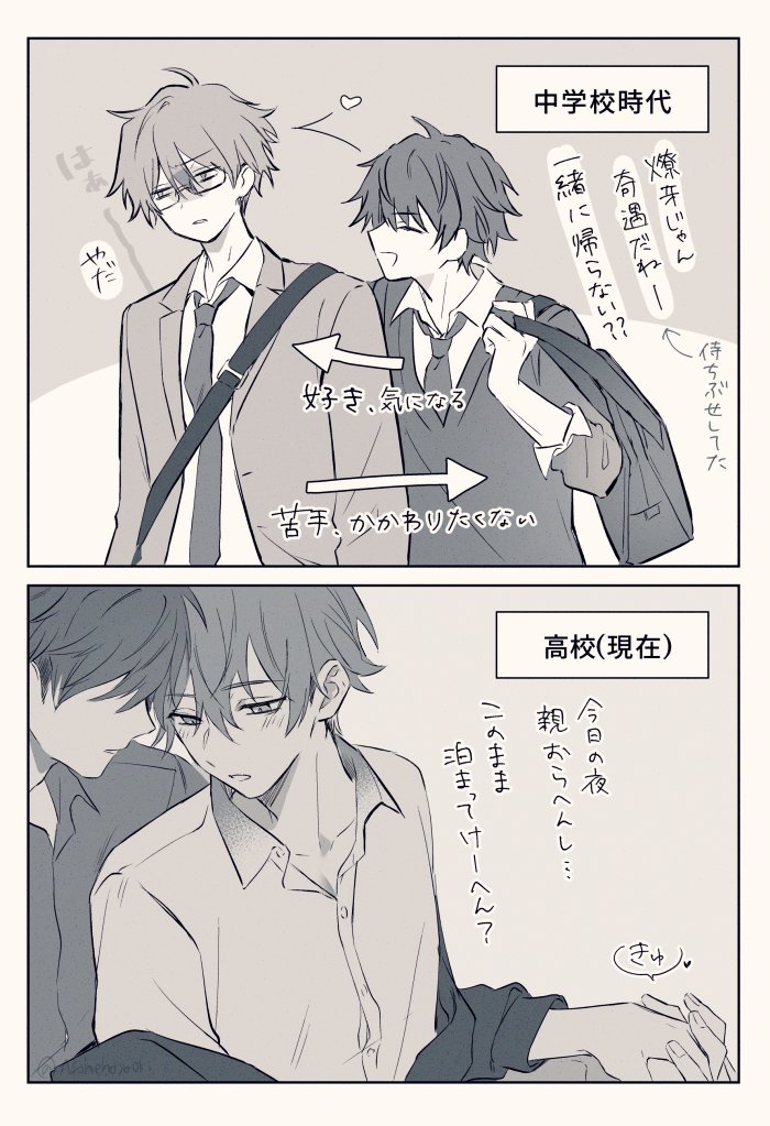 Asanehayaoki's tweet photo. ※BL　好感度 before / after https://t.co/v6LSHpjCDz