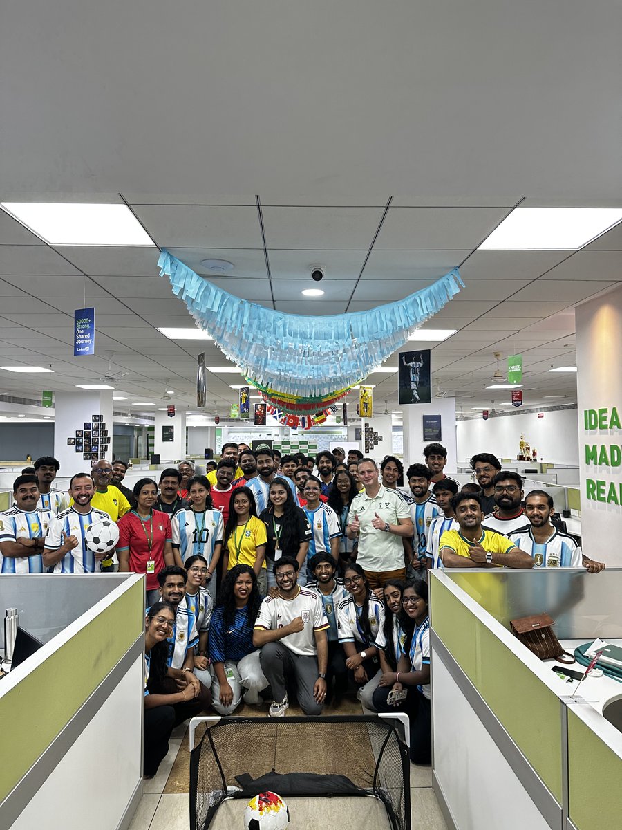 reflectionsis's tweet photo. Football fever came alive at Reflections on Jersey Day! With Reflectors proudly wearing the jerseys of their favourite national teams, the workplace transformed into a vibrant football fan zone. #fifa #worldcup #2026 #Reflectors #Reflectionsinfosystems #Reflectionsglobal https://t.co/79YiC5FtDp