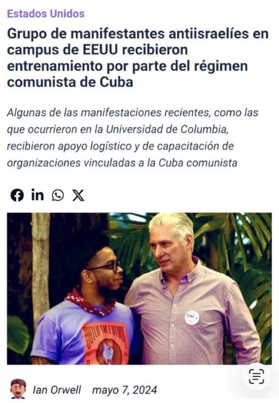Echudina147575's tweet photo. AQUI TIENES UNO 1️⃣ DE LOS QUE UTILIZAN ESA NARCO DICTADURA PARA HACER TERRORISMO Y COORDINAR PROTESTAS EN NEW YORK Y DISTINTOS LUGARES DE ESTADOS UNIDOS, EL PAGA A COMPAÑÍAS PARA PONER LETREROS EN LUGARES Y MOMENTOS ESTRATÉGICOS EN NEW YORK A FAVOR DE LA DICTADURA DE CUBA, Y REALIZAN CONFERENCIAS Y REUNIONES PARA HABLAR MAL DE ESTADOS UNIDOS Y APOYAR LA DICTADURA CUBANA, EL DEBE SER INVESTIGADO COMPLETAMENTE 💯. https://t.co/ymutN1kEHy