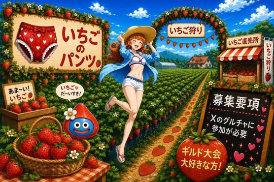Reina_dqt's tweet photo. ギルド大会中ですが🫣

いちごのパンツはメンバー募集中です🙋‍♀️現在18名？
気になった方はコメント📝DM✉️お待ちしてます🥰
タクターの皆さん拡散お願いします🙇‍♀️

#ドラゴンクエストタクト
#ギルドメンバー募集中
#拡散希望 https://t.co/5IuOzpbgym