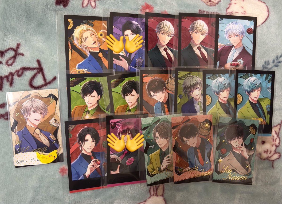 sen__shima's tweet photo. 更新【交換】スタマイ アニメイト Sugary Birthday  特典 カード フォト風カード フォトカ ステッカー
譲）桐島 九条 カナメ 菅野 朝霧 宝生 日向 瀬尾 関 夏目 神楽

求）同異種 桧山 槙 
友人分➝誠 京介

プロカ記載場所･都内手渡し、郵送（局留め） https://t.co/ormg9ED6dV