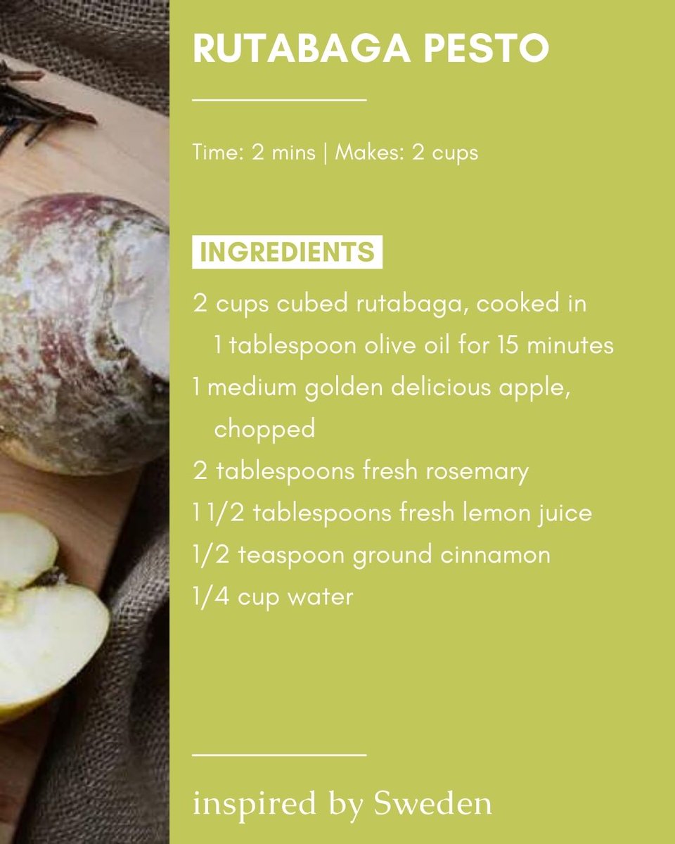 onceuponapesto's tweet photo. This tasty sauce gets its inspiration from Sweden. π #PestoRecipe #PestoProcess #HomemadePesto #RutabagaRecipes https://t.co/vQDYJDe7zc