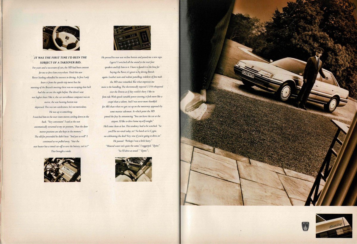 flaneurUK's tweet photo. A year on from launch, the Rover 800was treated to another extravagant 4-page advert in October 1987. https://t.co/nQ3aShgWPf