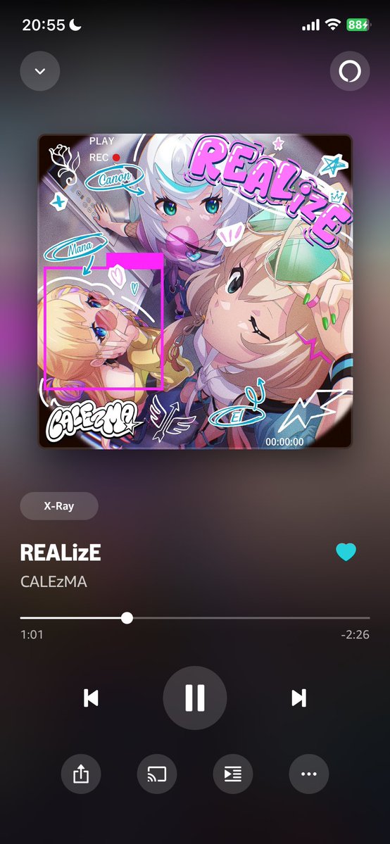 Code_N_NI55's tweet photo. ガチャ始まる0時までひたすら聴きまくって高めていくぜ😎

マジでこの曲いいな👍

#CALEzMA
#モンスト https://t.co/4A8neraEp9