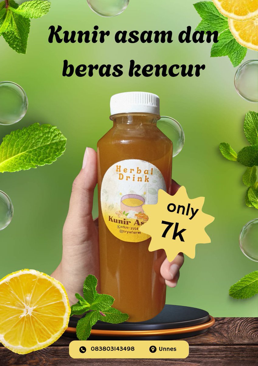 rawsainess's tweet photo. 🌿 OPEN PO JAMU 🌿

Tersedia:
💛 Kunir Asam
🤎 Beras Kencur

✨ Segar, enak, dan cocok diminum kapan saja.

📌 Open PO sekarang
🕛 Ready Minggu sore
📍 Free ongkir sampai depan kos (minimal order 2)

Kalau berminat, langsung chat ya! https://t.co/xhDfJOb093 https://t.co/ti1Dj9hryV