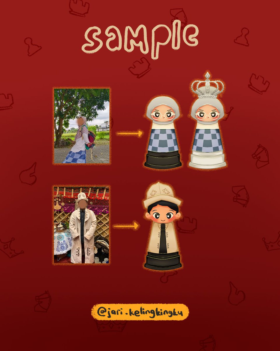 ummuladibah's tweet photo. COMMISSION OPEN

✨ TURN YOUR AVA INTO A CHESS PIECE✨

Need something new? Here's your chance😉

Contact me to get started🙃

#commissionart
#newcommission
#uniquecommissions
#cutecommission https://t.co/0QsaHGFOs6
