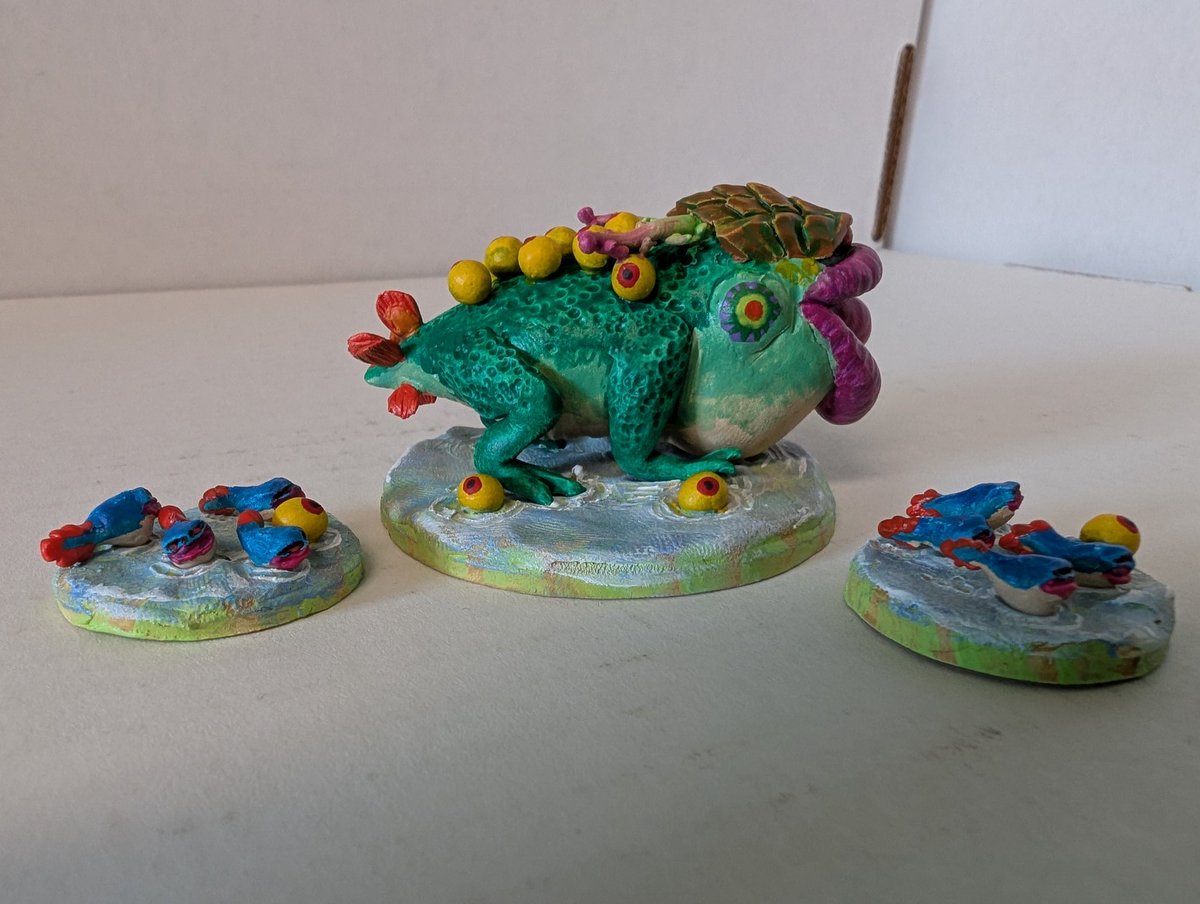 psychos101's tweet photo. Deku Toad model I made.  One of the silliest mini-bosses of the Zelda series.  The eggs kinda look like eyes

#thelegendofzelda
#twilightprincess https://t.co/ZJgj6Zya1I