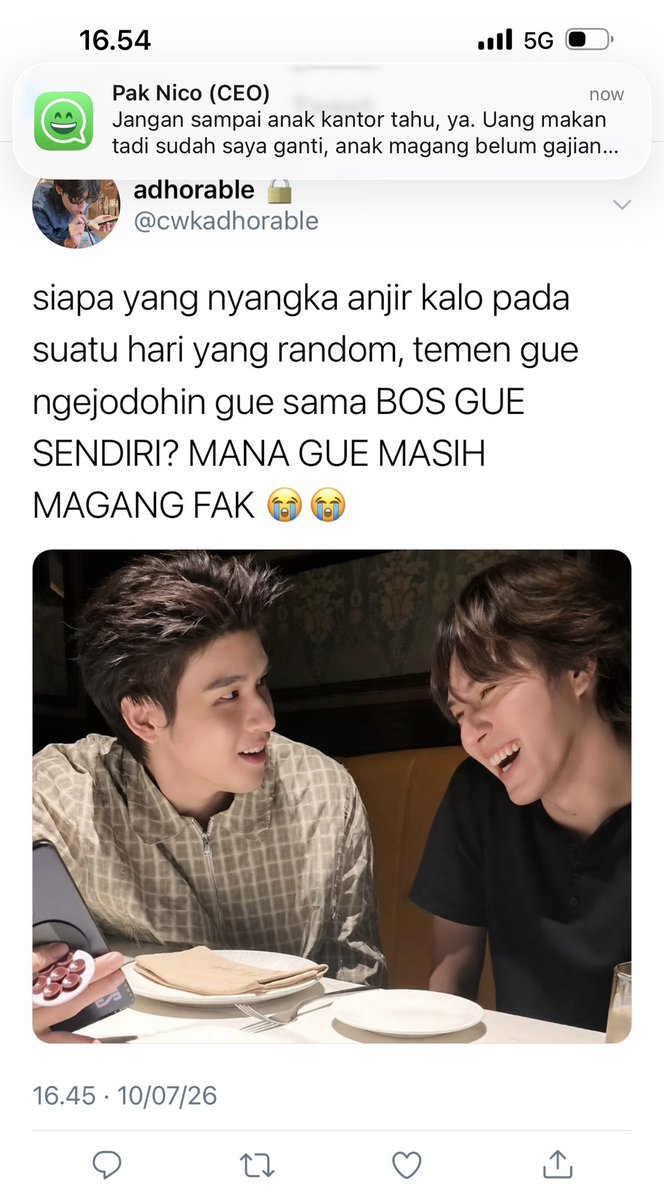 donsteacup's tweet photo. after office
; skynani au

tentang si anak magang yang baru kerja seminggu, tapi udah dicomblangin sama bosnya sendiri. https://t.co/sS7RngwhG2