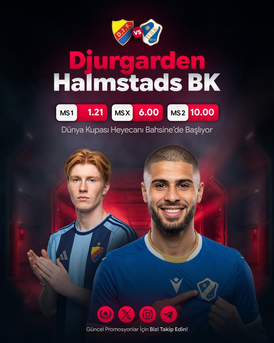 bhsnecom's tweet photo. Bugünün maçı kim kazanır? 👀

A) Favori
B) Sürpriz
C) Beraberlik
Bahsine’de her tahmin ayrı heyecan ⚡

#Bahsine #Djurgarden #HalmstadsBK

👑Giriş: https://t.co/FPezmc5u7K
👑Telegram: https://t.co/JLFNgkeoc7 https://t.co/uZiBdRs8YP