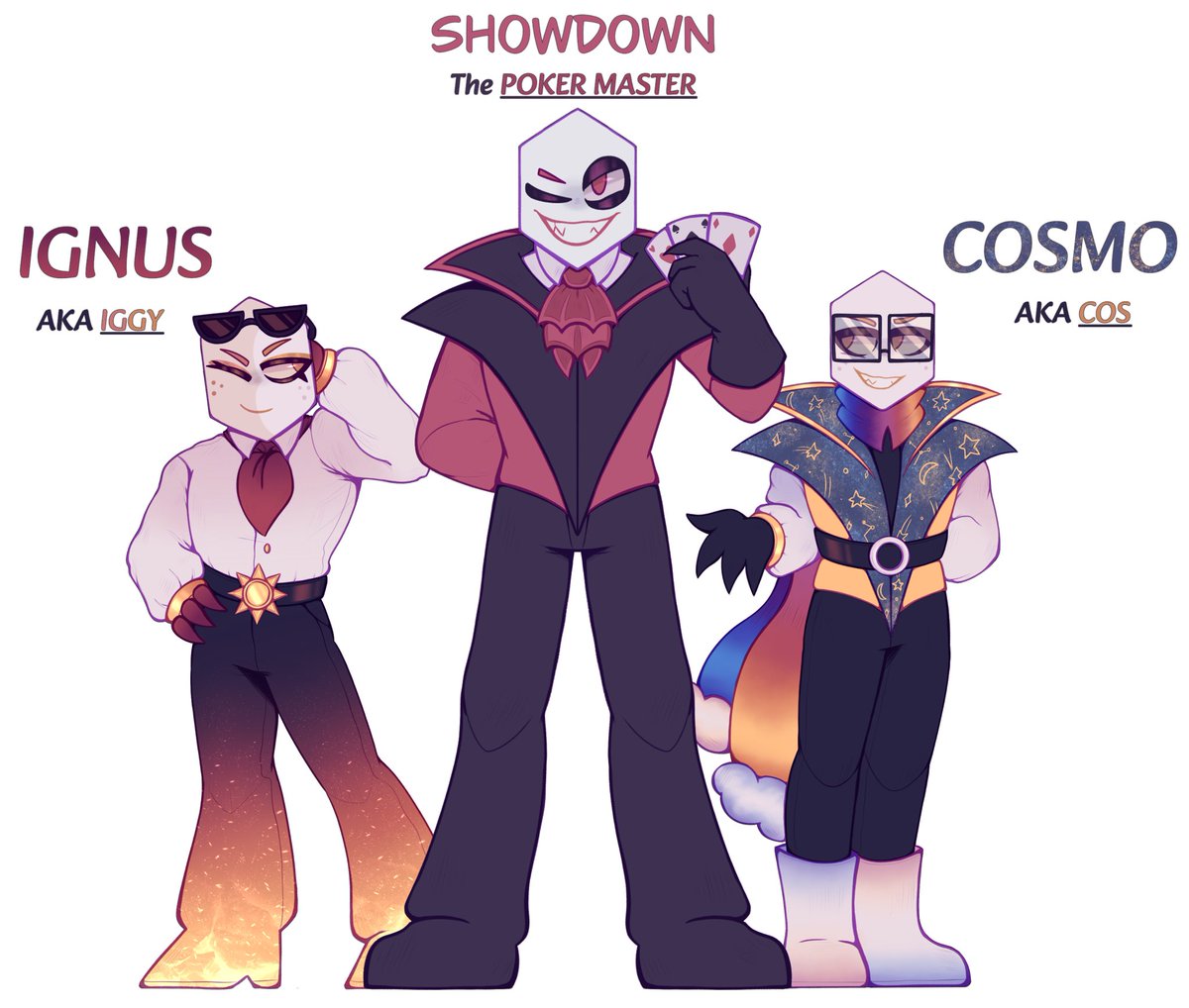 ThatSharkArtist's tweet photo. The Pippins Trio
Showdown &amp; his two henchmen-.. henchpips??
Be careful cuz they will beat u up

Showdown &amp; Cosmo is my friend's OC ok bye

#DELTARUNE #Pippins #PippinsOC #DeltarunePippins https://t.co/H4TvGNlr6b