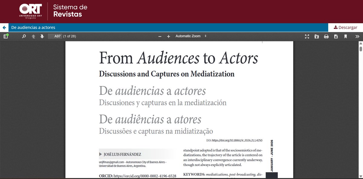 unfernandezmas's tweet photo. #postbroadcasting #interaction To understand interactions and algorithmic intervention in #postbroadcasting, this article argues we must challenge a media history fundamentally centered on print and audiovisual formats In: https://t.co/h1IfJgplb0 https://t.co/NQl34BelWi
