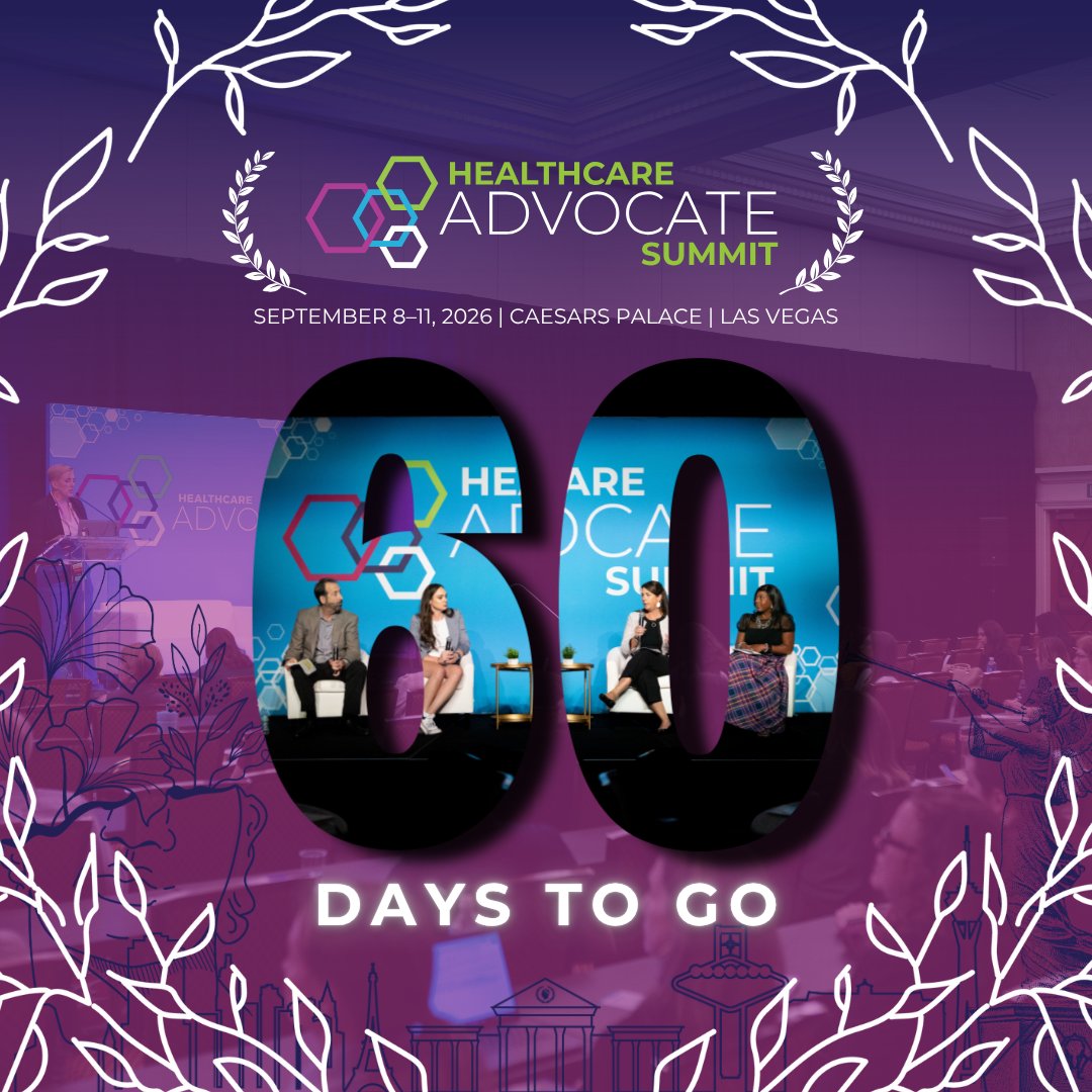 AdvocateSummit's tweet photo. β³ 60 days to go!
π¨ The Summit is only two months away.
π Join us in Las Vegas for education, connection, and real-world conversations on patient access and advocacy.
π
Sept. 8β11, 2026 | π Caesars Palace
π https://t.co/XFJ5dHm2E2
#healthcareadvocatesummit2026 #PatientAccess https://t.co/vxmoO6yFk3