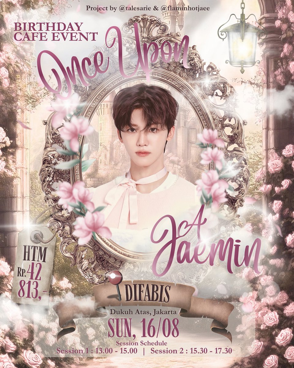 flaminhotjaee's tweet photo. 🌷🩷 𝓞𝓷𝓬𝓮 𝓤𝓹𝓸𝓷 𝓐 𝓙𝓪𝓮𝓶𝓲𝓷 🩷🌷
jaemin’s birthday cafe event by @talesarie &amp; @flaminhotjaee

📆 16 August 2026
⏰ 13.00 – 17.30 WIB 📍 Difabis Dukuh Atas, Jakarta 💸 Rp42.813 (exc F&amp;B) 
🔗 https://t.co/x9kx0DZlCA 
Don't miss out and secure your spot now! 💐🩷 https://t.co/yvovISfJj6