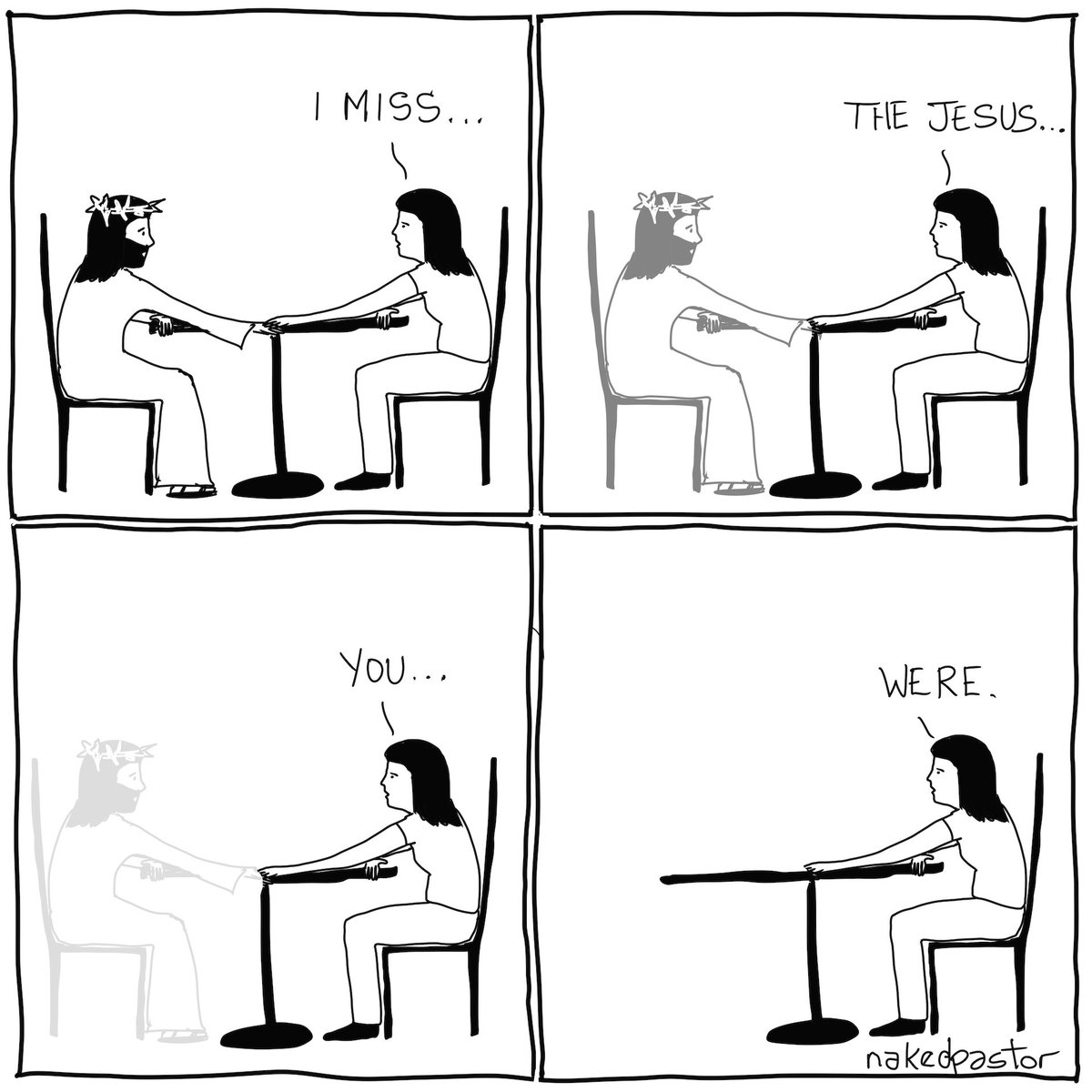 nakedpastor's tweet photo. Has the Jesus you used to know disappeared? https://t.co/MSSBBqQyE1