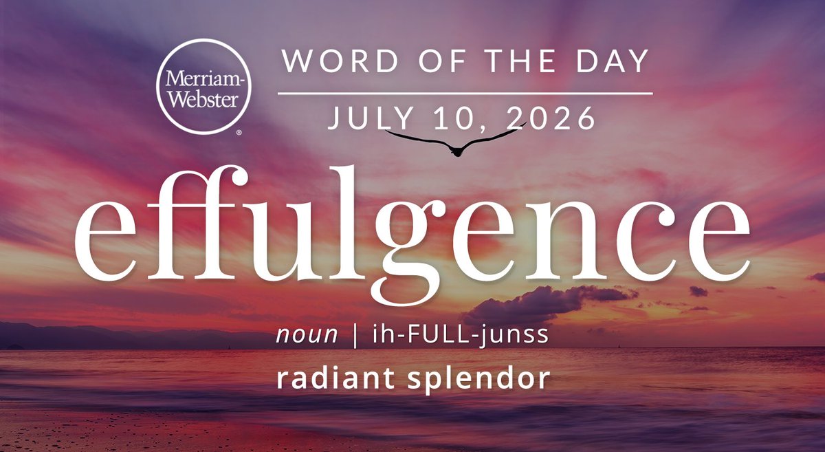 MerriamWebster's tweet photo. The #WordOfTheDay is ‘effulgence.’
https://t.co/ujwA9NWMfZ https://t.co/QHDnnBdDTz