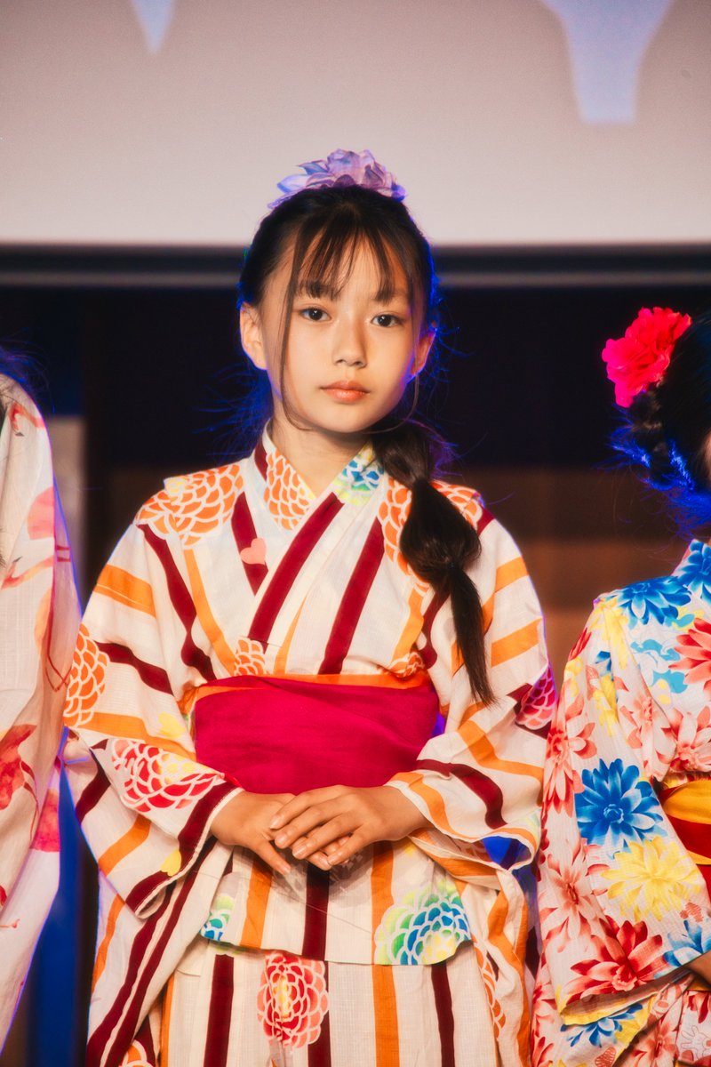 hello_nofu's tweet photo. 2026.7.5 #東京キッズコレクション
浴衣ステージ

佇まいも素敵🥰

#珠里
#Topmodelschool東京 https://t.co/AONFg1Foqv