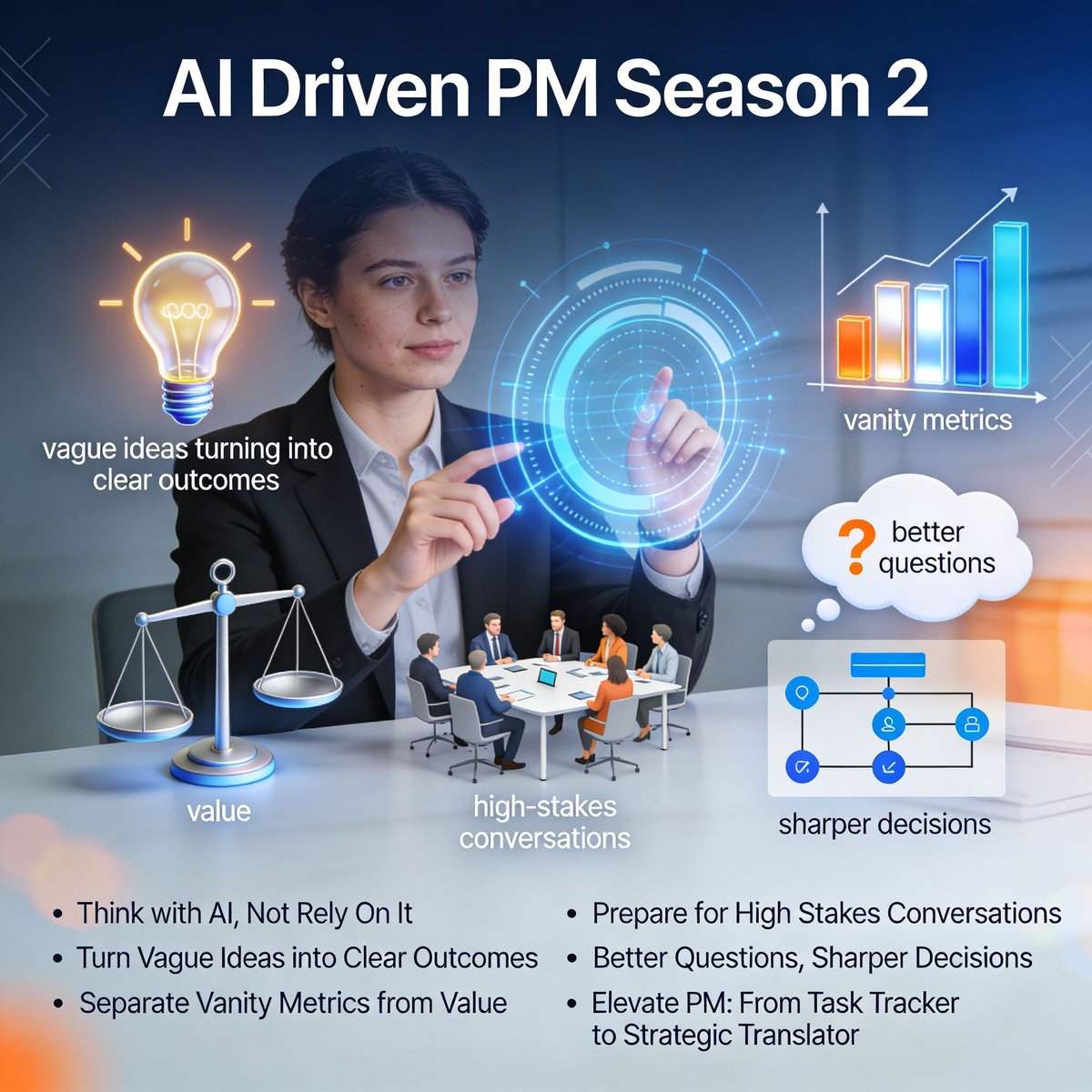 aidrivenpm's tweet photo. ARIA models the risk. You make the call.

She doesn't replace your judgment.

She amplifies it.

New clip — #AIDrivenPM Ep. 10 🎧 https://t.co/hPiQVcIChm https://t.co/RDKCvvdoi4