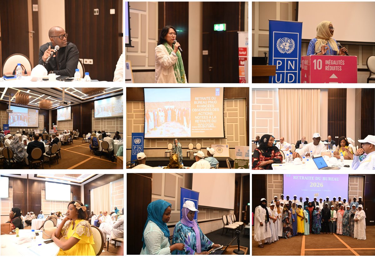 PNUDMauritanie's tweet photo. ✨Retraite périodique hier de #PNUD🇲🇷: relever les défis et co-construire ensemble des solutions concrètes, avec tous nos partenaires, afin de toujours mieux servir les populations mauritaniennes, à travers une équipe plus unie, solidaire, engagée &amp; proactive🚀🤝💡
#EspritdEquipe https://t.co/Go3L32p1Qm