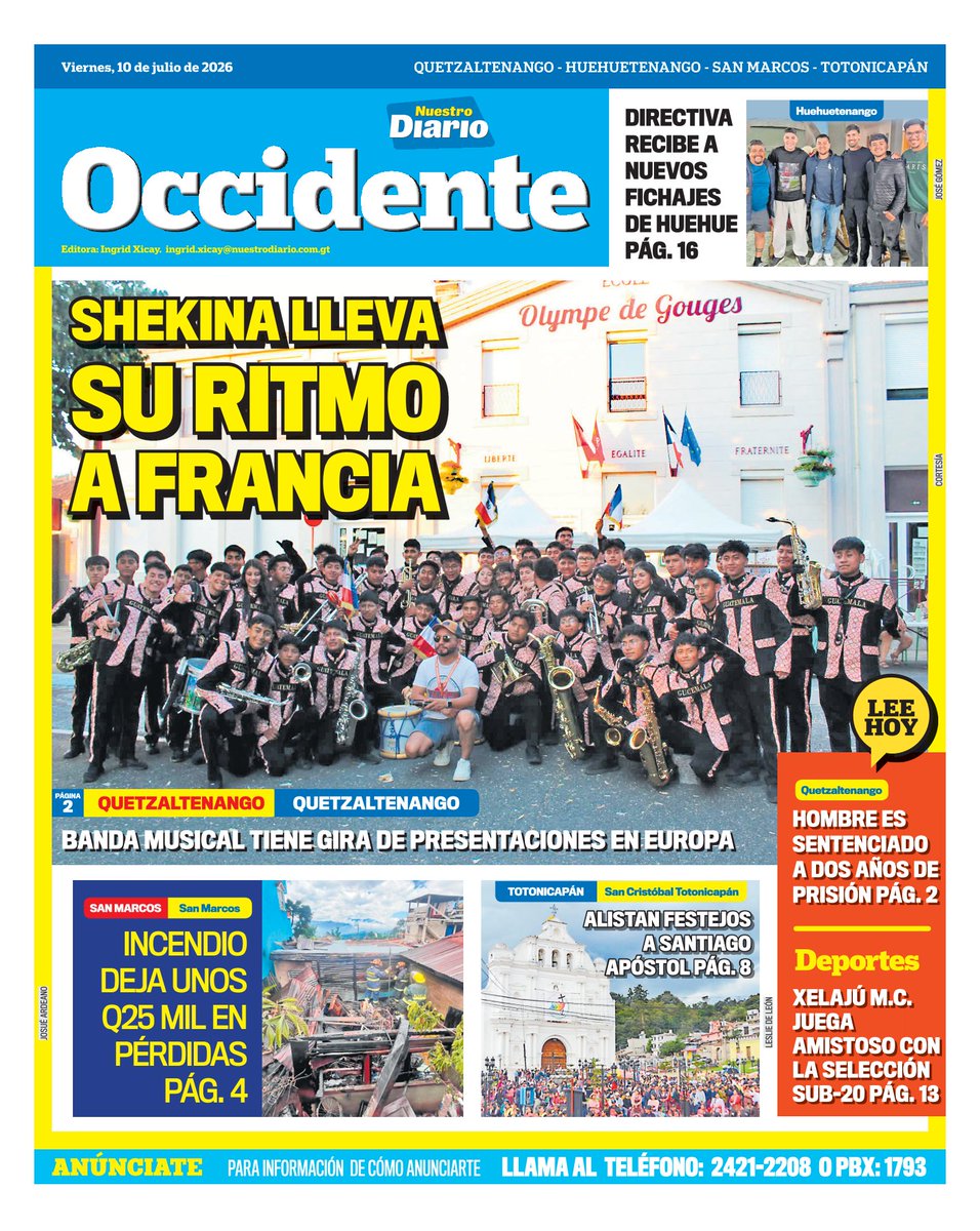NuestroDiario's tweet photo. En Occidente #NuestroDiario, ¡noticias como son! https://t.co/XWfSEt5S8x