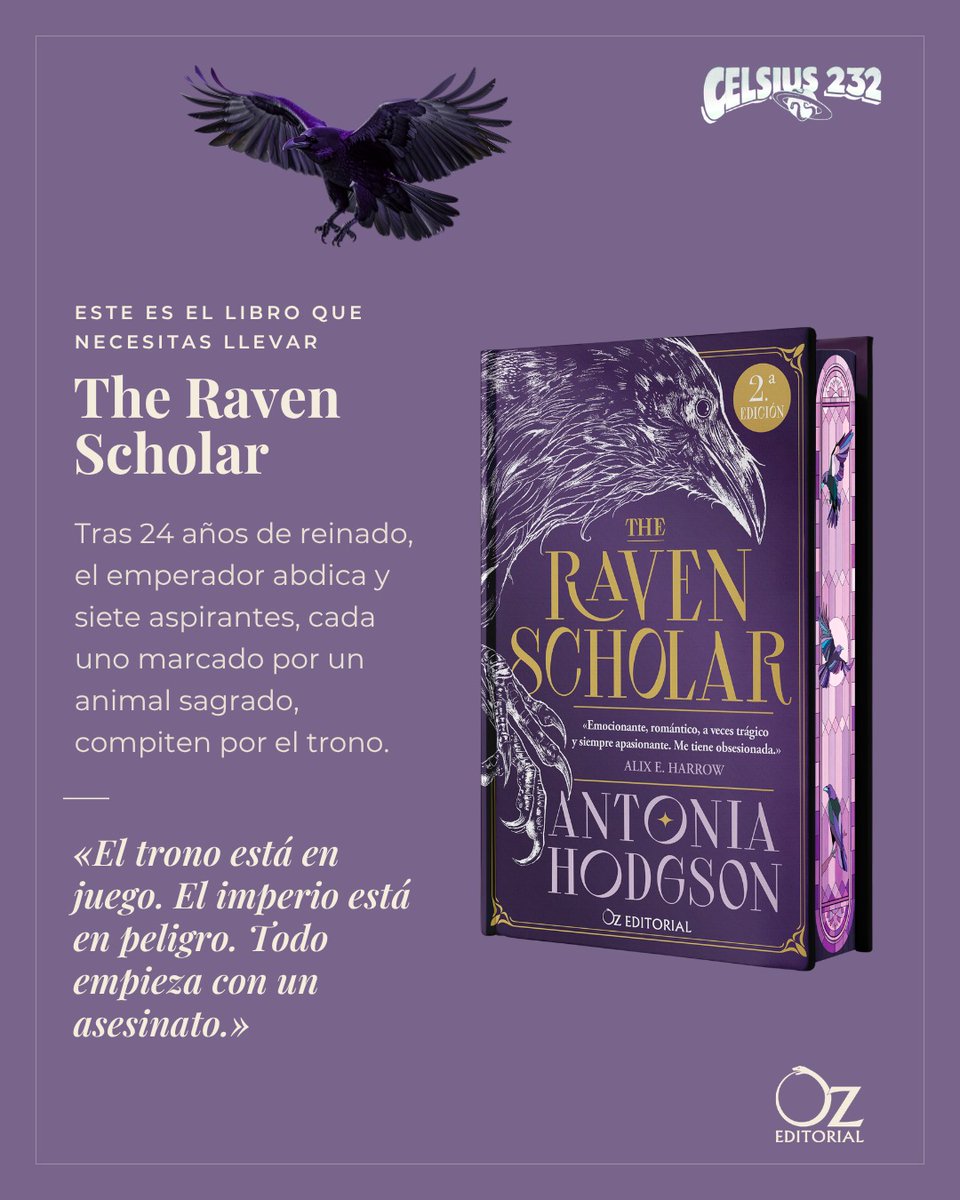Oz_Editorial's tweet photo. Antonia Hodgson, autora de "The Raven Scholar", es una de las invitadas al #FestivaCelsius232 en Avilés (Asturias) 📚

ENCUENTRO CON ANTONIA HODGSON

⏲️ Viernes 17 de julio - 13:30h
📌 Carpa de Actividades

 #OzEditorial https://t.co/iFA6v0lewu