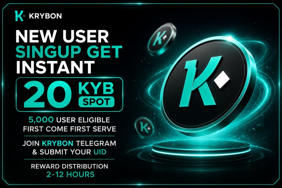 Krybon_Exchange's tweet photo. 🎉 Krybon Community Event
🎁 Reward: 20 KYB (Instant Spot Reward)
👥 Limited: First 5,000 participants

How to Join: 
✅ Join the Krybon Telegram: https://t.co/OstyMC8oBV

✅ Sign up at https://t.co/3zZdmXcj7V
✅ Submit your Krybon UID in the Krybon Telegram

⏳ Rewards will be distributed within 2–5 hours. 🚀