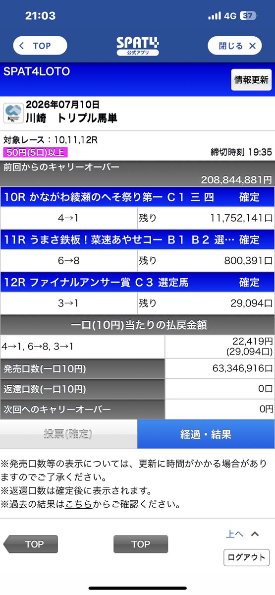 DaiSrush1's tweet photo. 最初だけおもろかった！
いつか当ててみたいな
 #トリプル馬単 https://t.co/JG5M7wmSo6