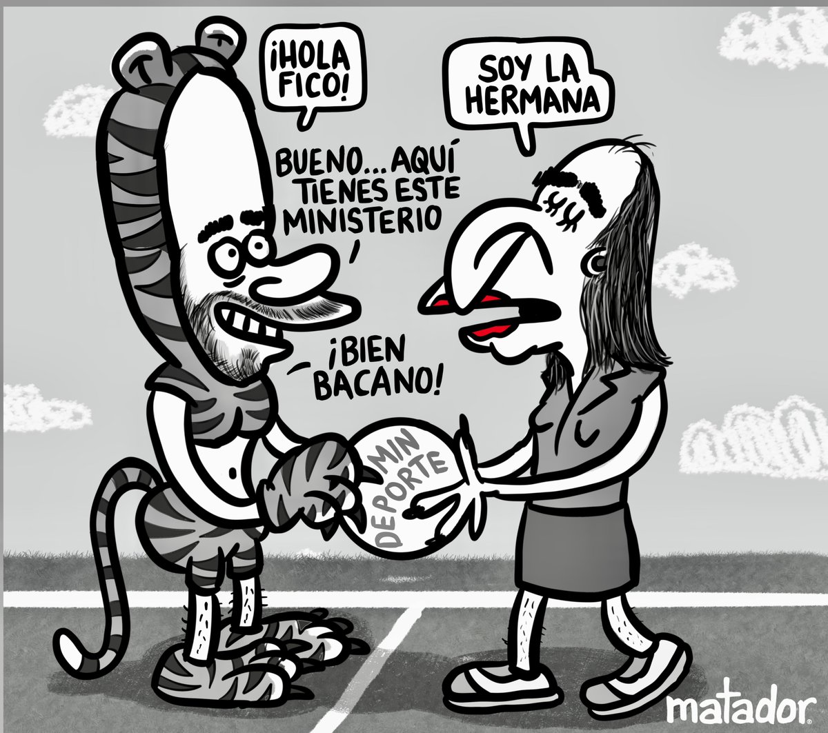 Matador000's tweet photo. Fico está en la jugada con el Tigre.

Ya nos metió el golazo de poner a su hermana en MinDeporte.

Siempre ganan los mismos; es decir, los de siempre.

¿Hay algún Abelardista que sepa leer y pueda contradecir esta caricatura con argumentos?

Los leo, mis tigresos. https://t.co/kim8oWICq6