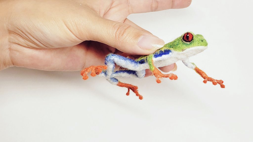 生き物作家さん集まれ2026 羊毛フェルトのカエル🐸