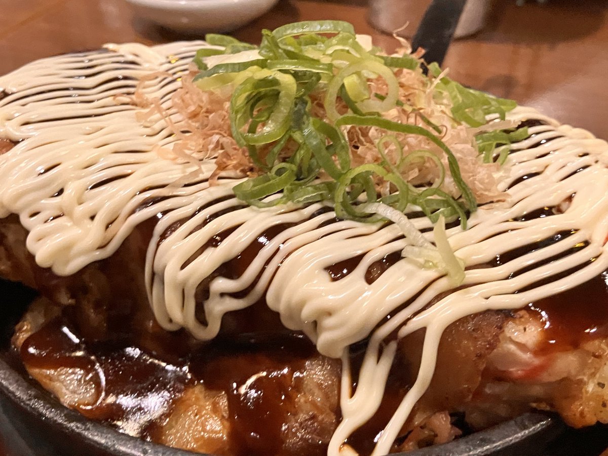 めっちゃ分厚いお好み焼き！！