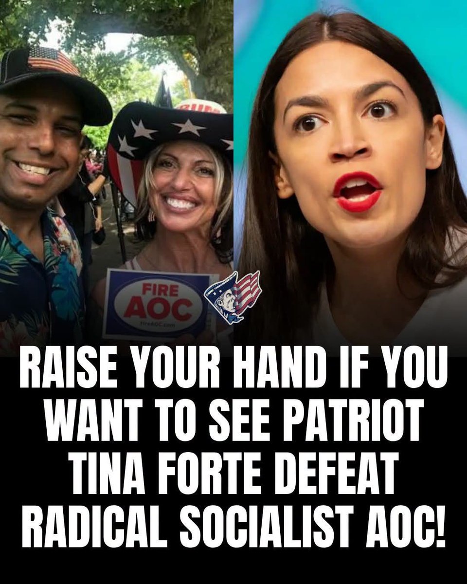 Itx_judith's tweet photo. RAISE YOUR HAND IF YOU WANT TO SEE PATRIOT TINA FORTE DEFEAT RADICAL SOCIALIST AOC! https://t.co/FMi2SoTwG5