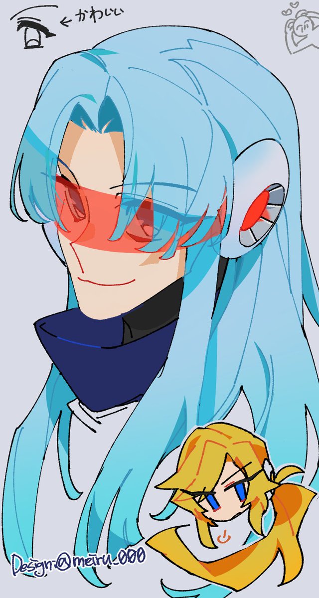 Wawadochi's tweet photo. @meiru_000 ごくささやかな、さっと描いた絵ですが👉👈、楽しく描きました。目尻がほんのり上がっているところが、とてもかわいいですね。こちらこそありがとうございます～！🥰🥰🥰 https://t.co/gBNlV88cvV