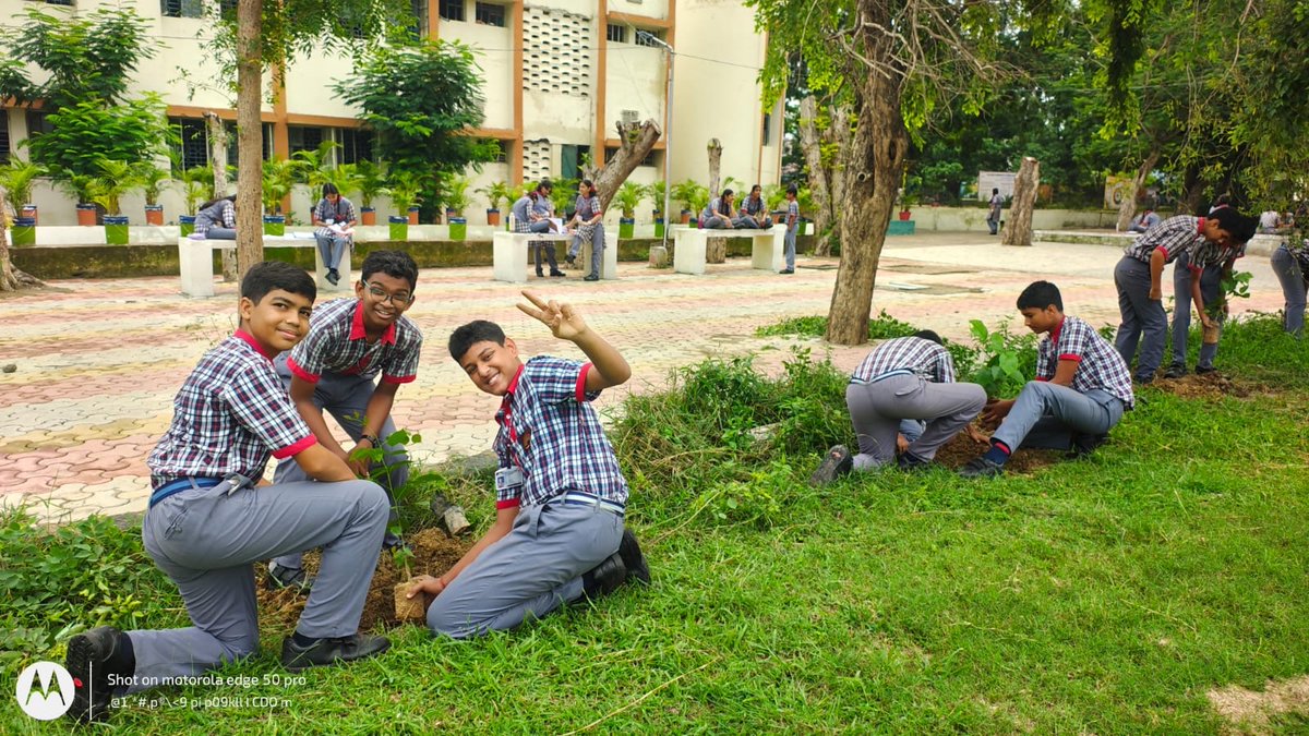 KV1SBP's tweet photo. PM SHRI KV No. 1 Sambalpur celebrated Van Mahotsav with a tree plantation drive, reaffirming its commitment to a sustainable future and environmental stewardship. @KVS_HQ @Ranranjay82 https://t.co/mDSaN9R0gw