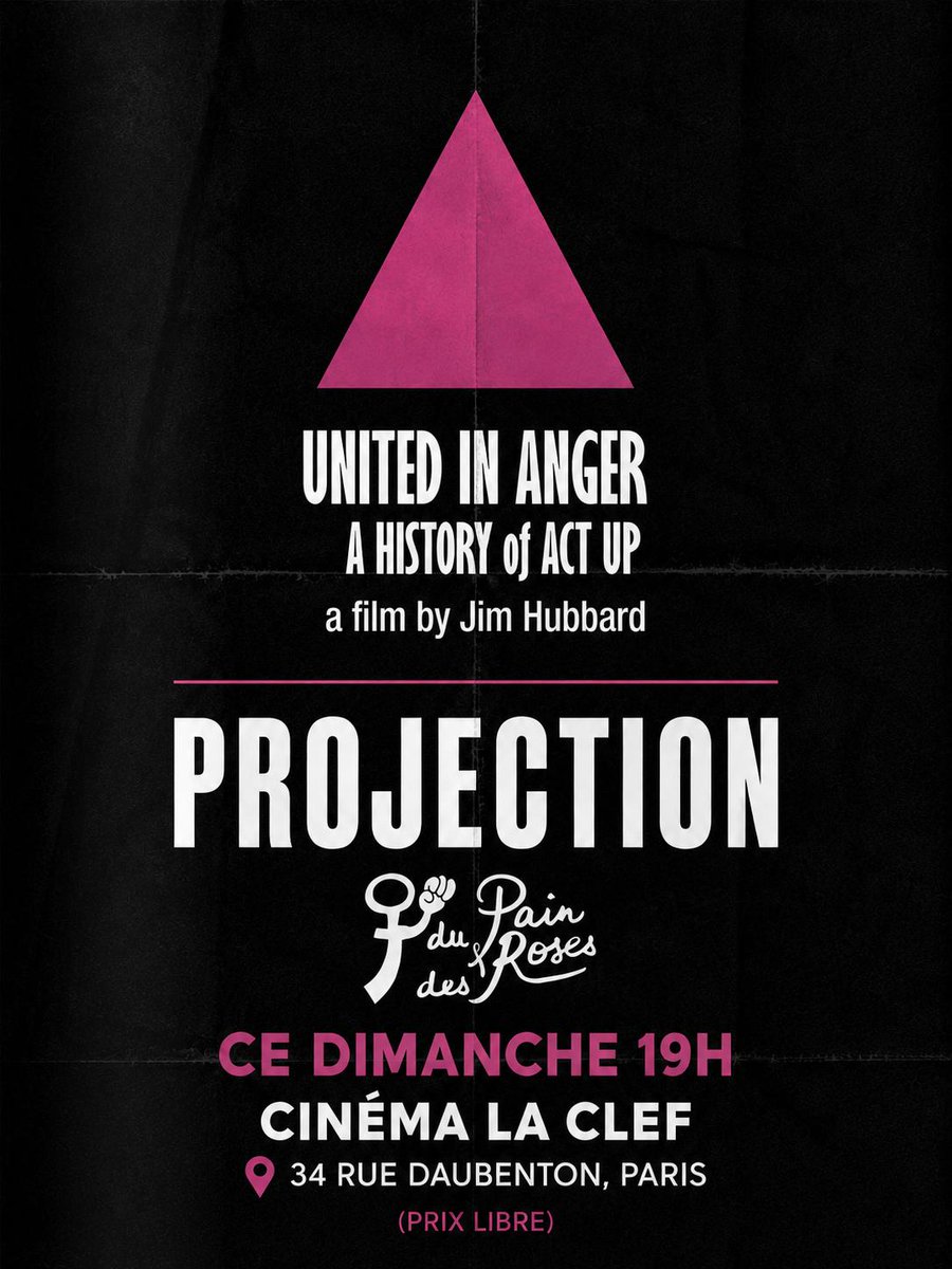 Pain_Et_Roses's tweet photo. 🔺🏳️‍🌈 Résister et s'organiser quand l'État veut nous voir mort•es 

Ce dimanche, au cinéma @ClefRevival à 19h projection du documentaire United in Anger suivie d'une discussion sur l'histoire d'Act Up New York, groupe qui a joué un rôle central dans le combat contre l'épidémie VIH sida et la nécessité des luttes queer anticapitalistes et révolutionnaires en 2026 face à la crise climatique et du capitalisme.