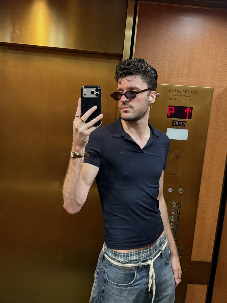 godsb0y's tweet photo. wearing my tightest polo to work today in solidarity with the gay guy that got bullied for his tiny shirts https://t.co/k4Pa1RSGgl