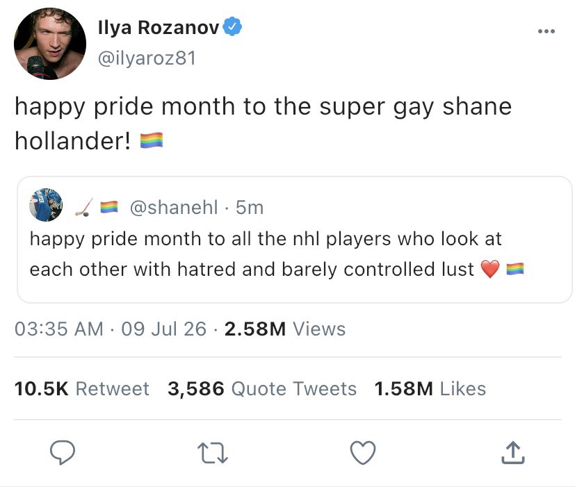 marlborozanov's tweet photo. #hollanov short smau where ilya seemingly outs his “rival” during pride month. https://t.co/TdDoj3EgrF