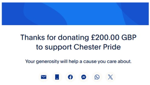 UptonVoice's tweet photo. Thank you to our school community who supported our recent Pride events in school. The DEI learner action group are thrilled to have been able to double our donation to Chester Pride this year to support all the work they do to support LGBT+ young people and families. https://t.co/5CO37exFb6