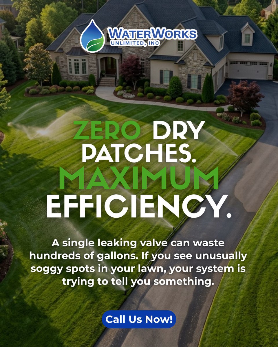 Waterworksunltd's tweet photo. Stop throwing money away on water waste. Upgrading clogged nozzles and replacing damaged irrigation heads maximizes your property's uniform beauty while dropping your monthly water waste. 

#raleighlawncare #wakeforestnc #waterworksunlimited https://t.co/Fc4u408fZm
