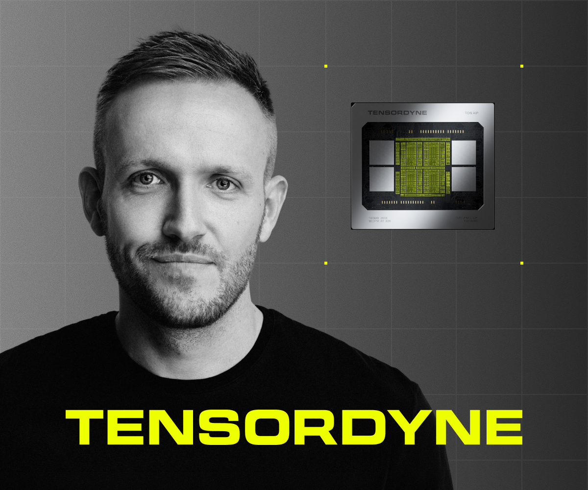 TensordyneInc's tweet photo. Tensordyne co-founder @BackhusGil13517 sat down with @eetimes' @sallywf to talk about Tensordyne Napier, the world's first AI accelerator built around log math. 

Link to the podcast episode in threads https://t.co/rA712DI8St