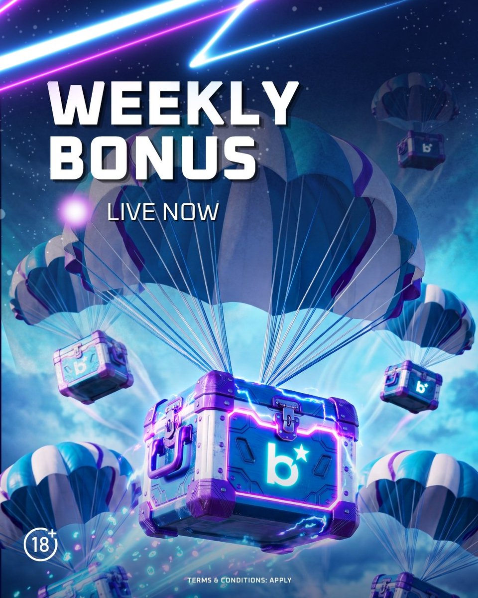 Betski's tweet photo. 🎁 Weekly Bonus is live now
⏰ Don’t miss your chance to claim it
🔥 Extra rewards are waiting for you this week
🚀 Jump into Betski and grab it now https://t.co/U8VJ9x4REg