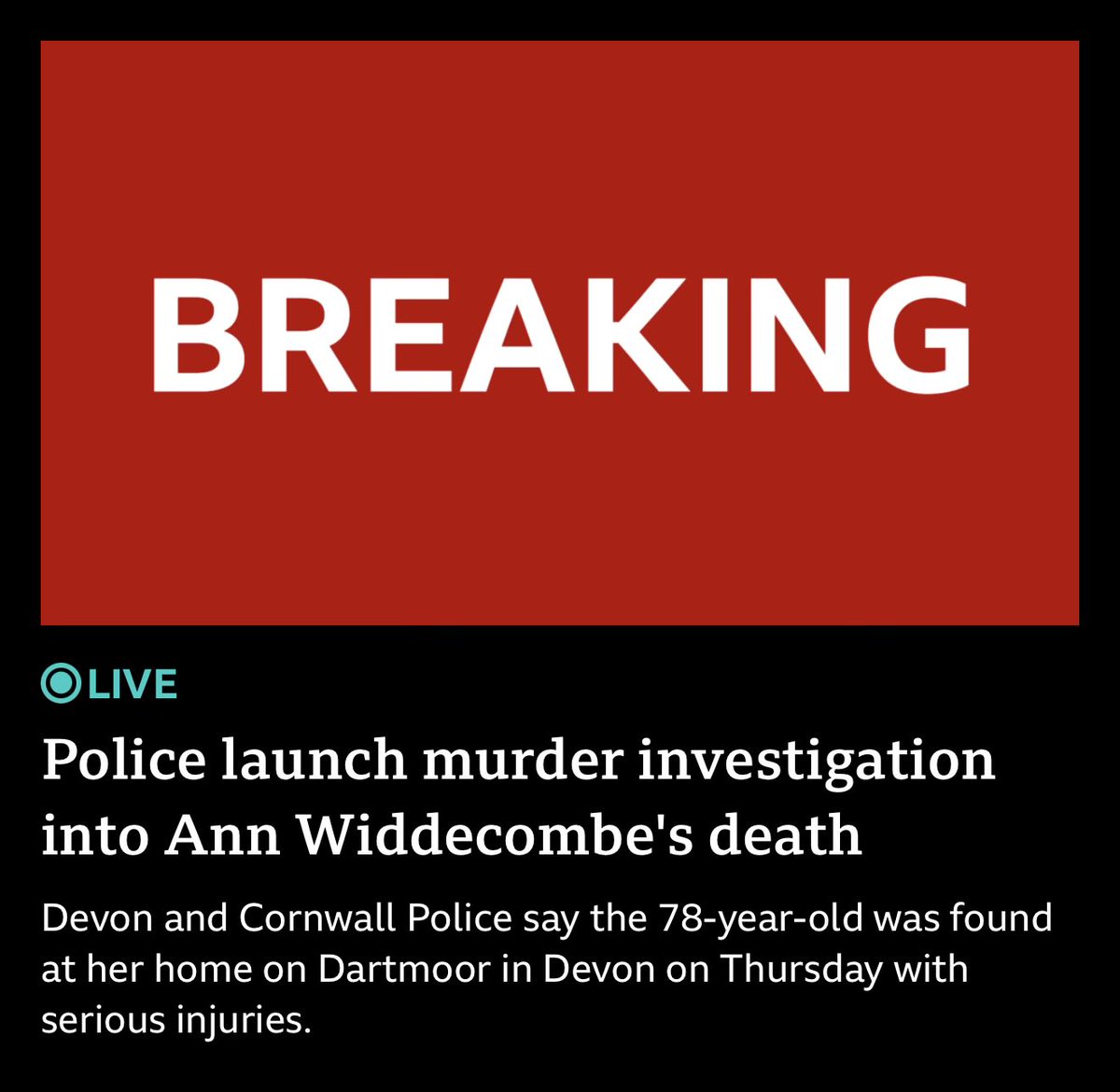 JohnJamesNI's tweet photo. Police launch murder investigation following Ann Widdecombe’s death.

I’m sick and tired of people banging on about a made up “far right”.

I’m sure police will be looking at all avenues which will include the FAR LEFT! https://t.co/c4Oe1zkhR9