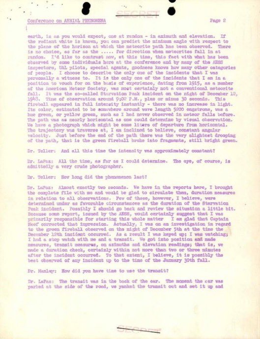 TheInsiderPaper's tweet photo. JUST IN - Pentagon UFO files: Newly released documents contain the transcript of a secret 1949 Los Alamos meeting where military officials and leading scientists investigated mysterious green fireballs seen near New Mexico’s nuclear facilities. Witnesses described silent, intensely glowing objects traveling horizontally at constant speeds, unlike ordinary meteors.
