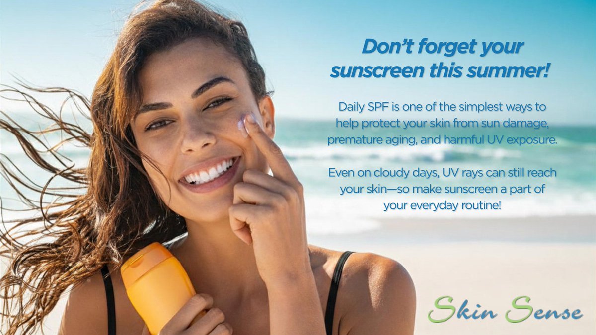 skinsensema's tweet photo. A summer essential your skin can’t go without: #sunscreen! ☀️✨

Daily #SPF helps protect your skin from harmful UV rays that can lead to premature aging and long-term damage. Keep your skin protected all season long with a routine that works.

#SkinCareTip ##HealthySkin https://t.co/NrY4WtjszL