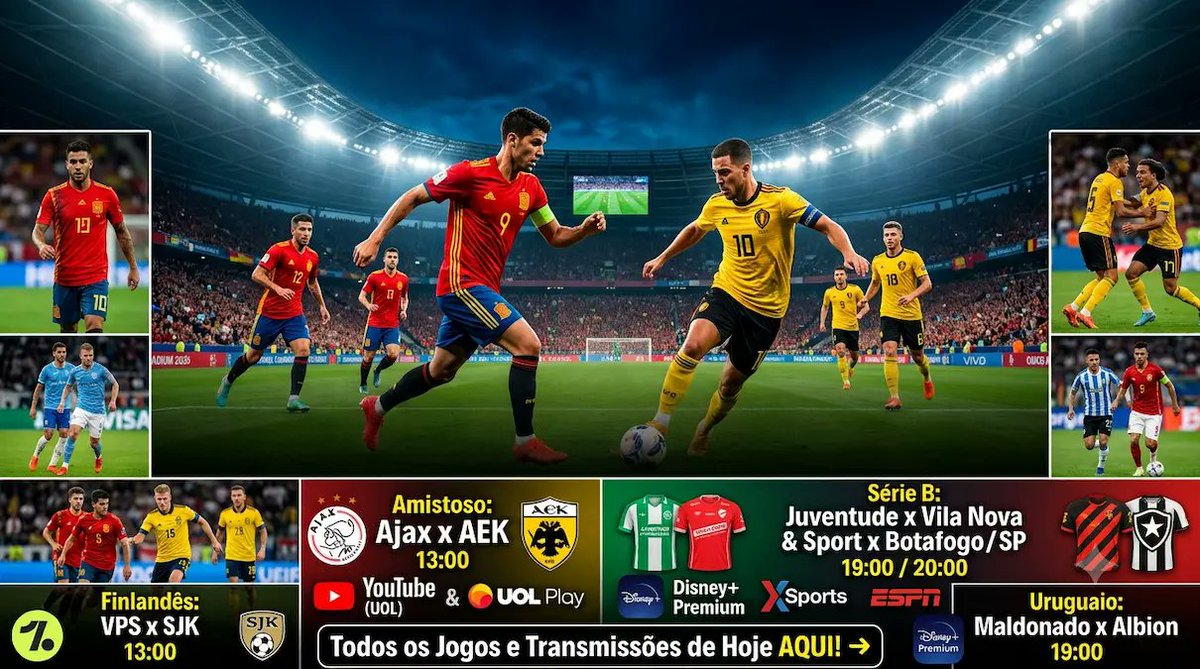 ConmebolT's tweet photo. Jogos de hoje - 10/07/2026 - Onde Assistir
https://t.co/qbJ70QDynZ
#ondeassistir #jogosdehoje https://t.co/nRdl0yBO4Y