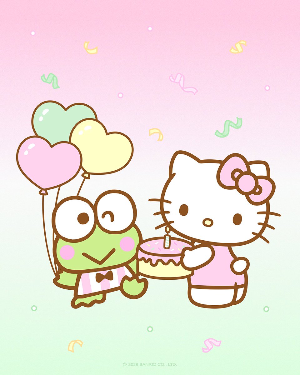 hellokitty's tweet photo. Happy Birthday, Keroppi! 💚

P.S. Celebrate with 20% off Keroppi merch using code DONUT20 ✨ https://t.co/BjiKAtQ3MT https://t.co/3oV6akE8DU