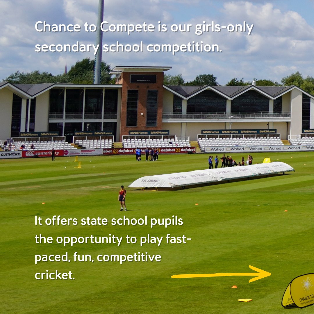 Chance2Shine's tweet photo. Women's cricket is bigger than ever as attendance records soared during this summer's Women's T20 World Cup. 

With a generation inspired, Chance to Compete gives secondary school girls a chance to get competitive in a friendly environment.
 
Learn more ➡️https://t.co/UtKtukm1cO https://t.co/jrHn7XecjO