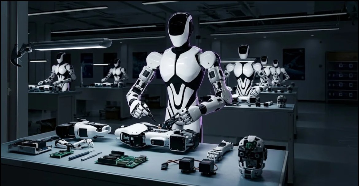 GugunGPS's tweet photo. Unitree memperlihatkan robot humanoid G1 dan H1 yang telah membantu merakit komponen, menyortir suku cadang, hingga menangani logistik di pabrik. Perusahaan menyebut sistem tersebut sudah digunakan dalam proses produksi nyata, bukan lagi sekadar uji coba. https://t.co/oMQeldFuHf