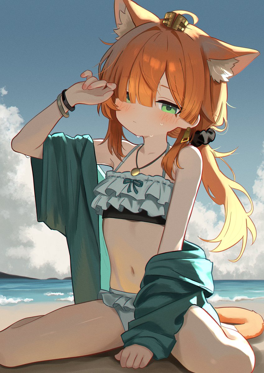 delfino_r's tweet photo. パピルスの公式水着記念に　去年描いたやつを再掲…… https://t.co/TkeJcndf7C