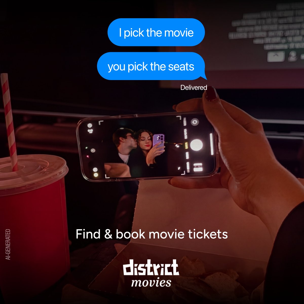 district_india's tweet photo. Some nights, your own company is enough. 🎬 Book your movie tickets on District.